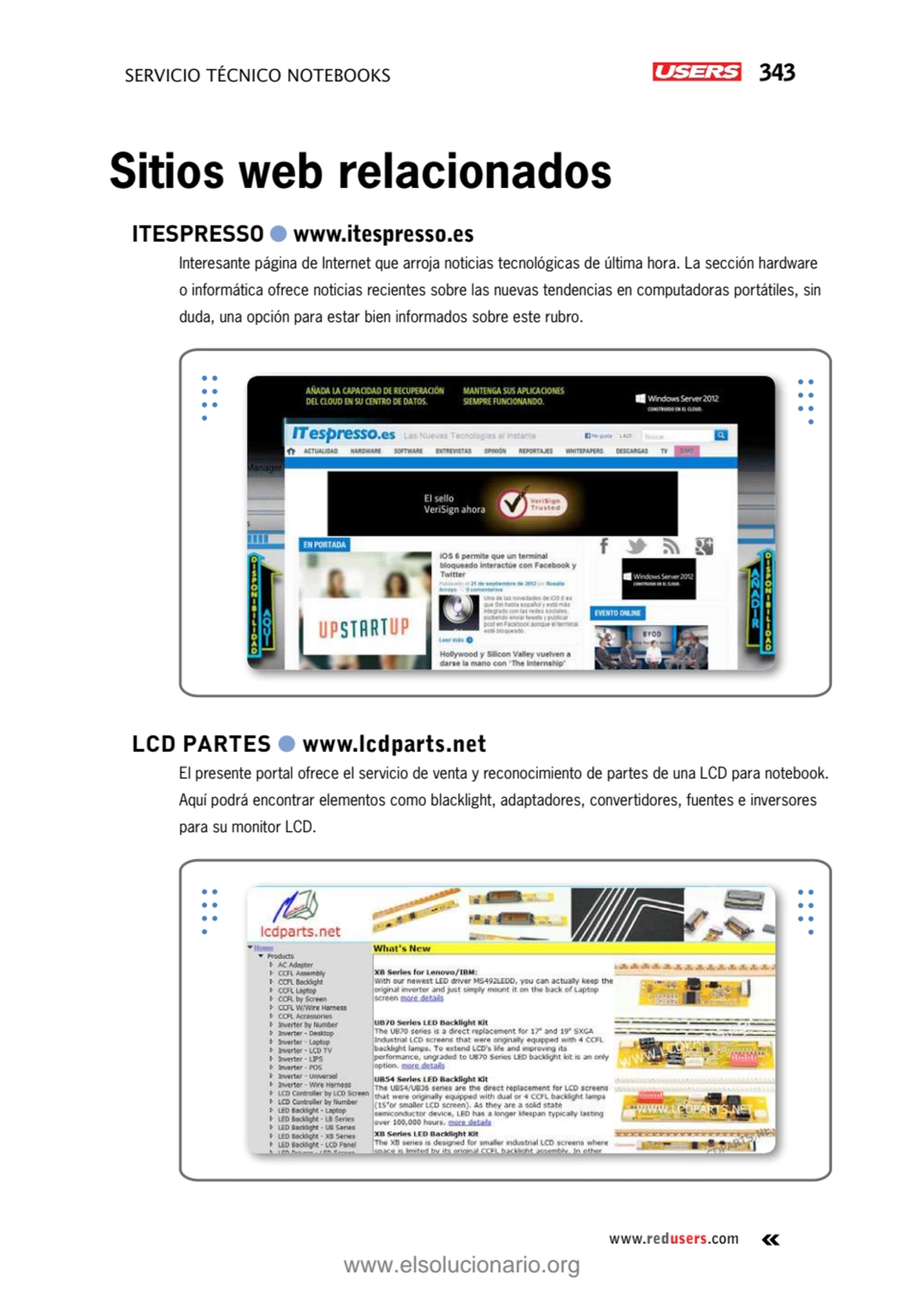 servicio técnico Notebooks 343
www.redusers.com
ItesPresso ● www.itespresso.es 
Interesante pági…