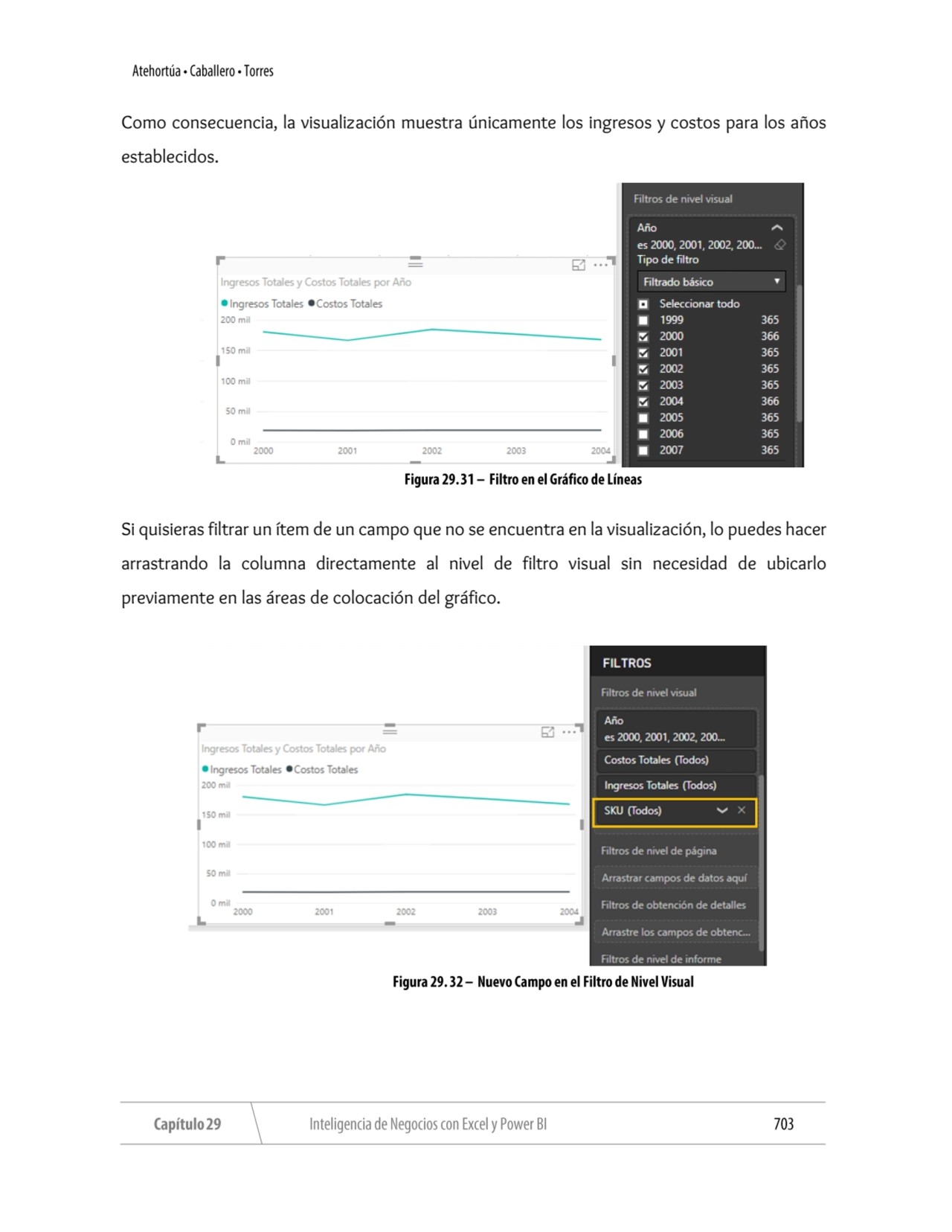 Como consecuencia, la visualización muestra únicamente los ingresos y costos para los años 
establ…