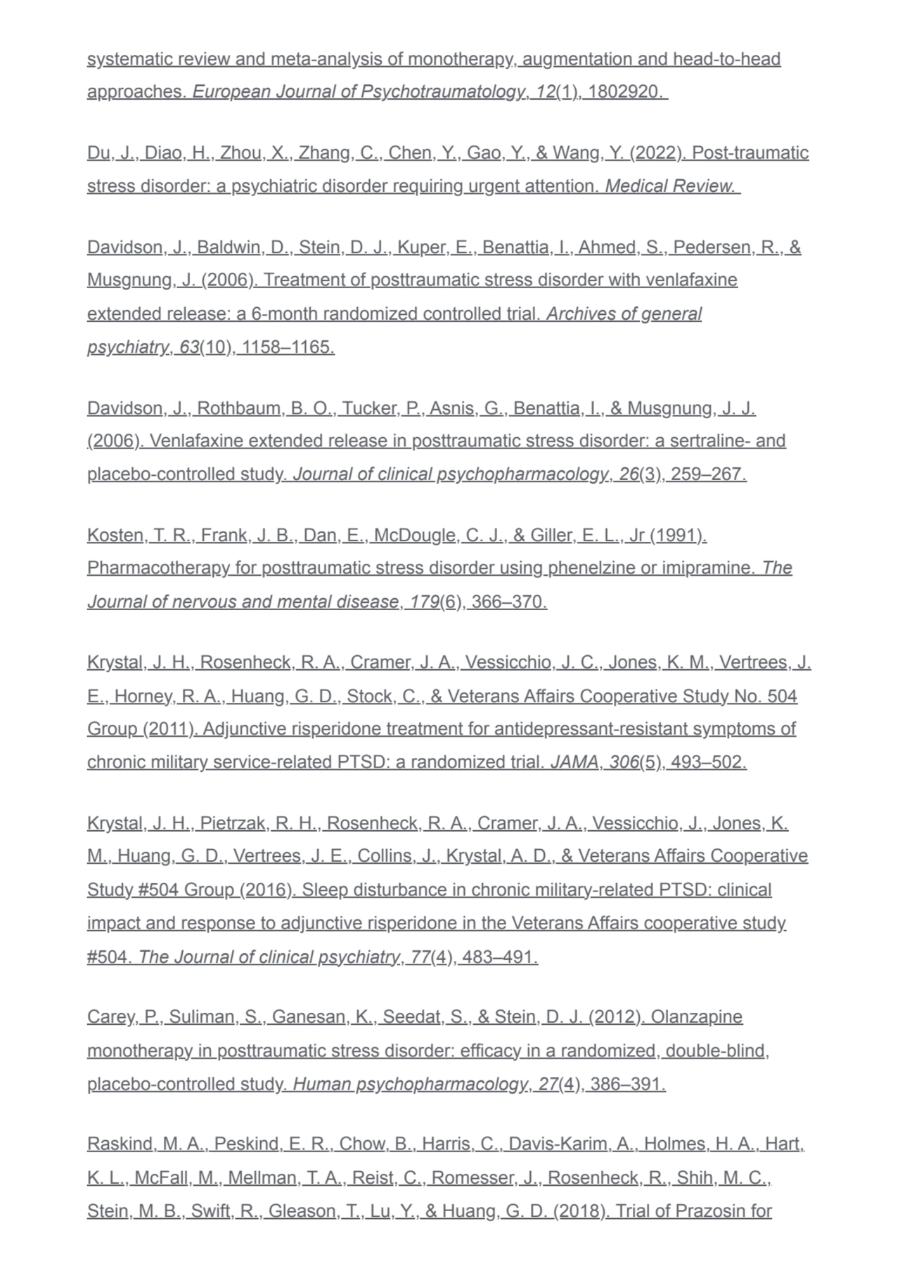 systematic review and meta-analysis of monotherapy, augmentation and head-to-head
approaches. Euro…