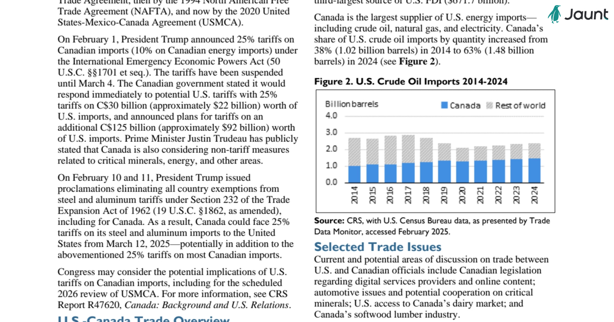 U.S.-Canada Trade Relations