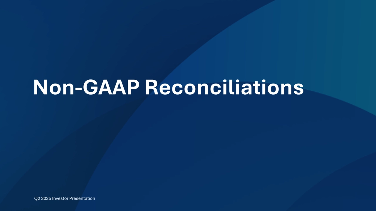 31
Non-GAAP Reconciliations
Q2 2025 Investor Presentation