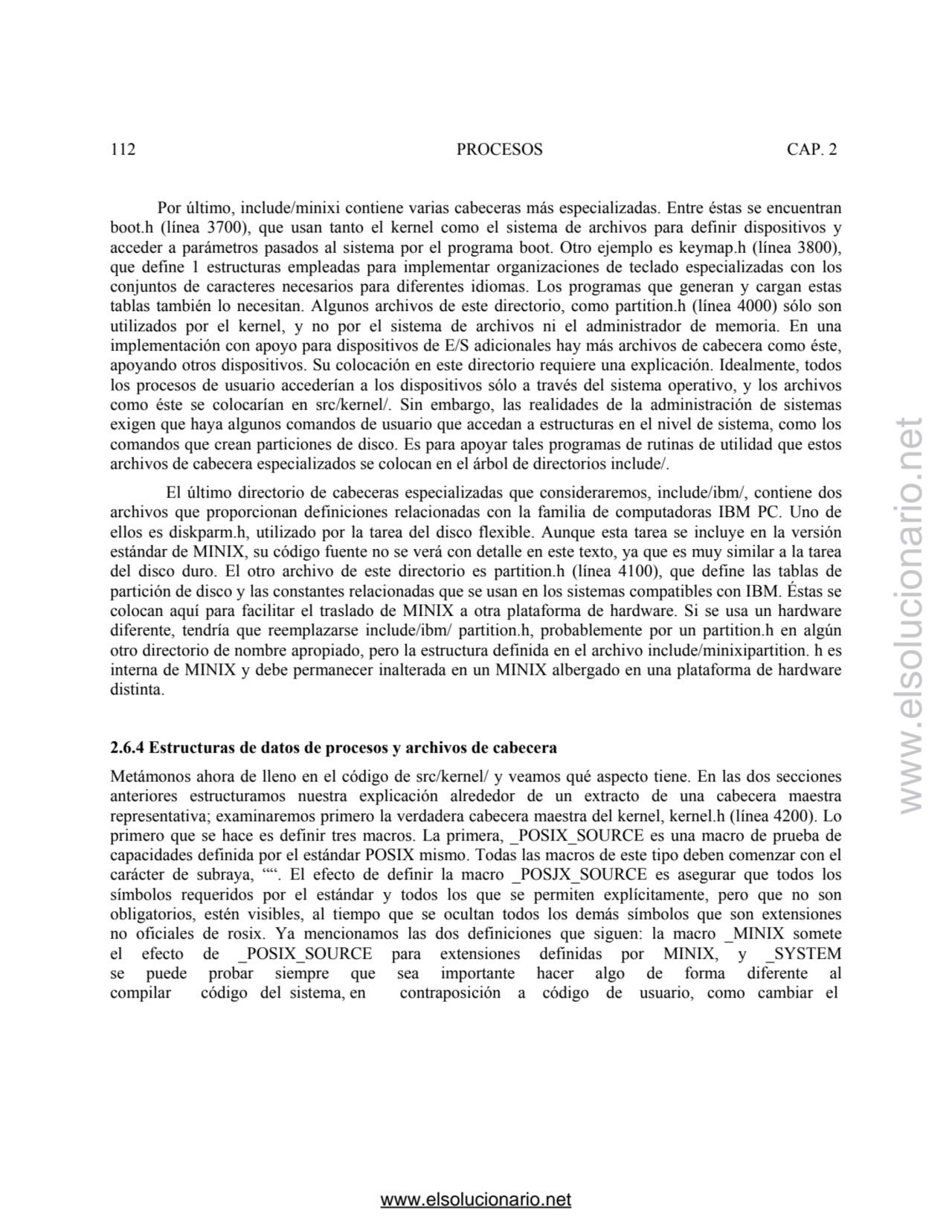 112 PROCESOS CAP. 2 
 Por último, include/minixi contiene varias cabeceras más especializadas. Ent…