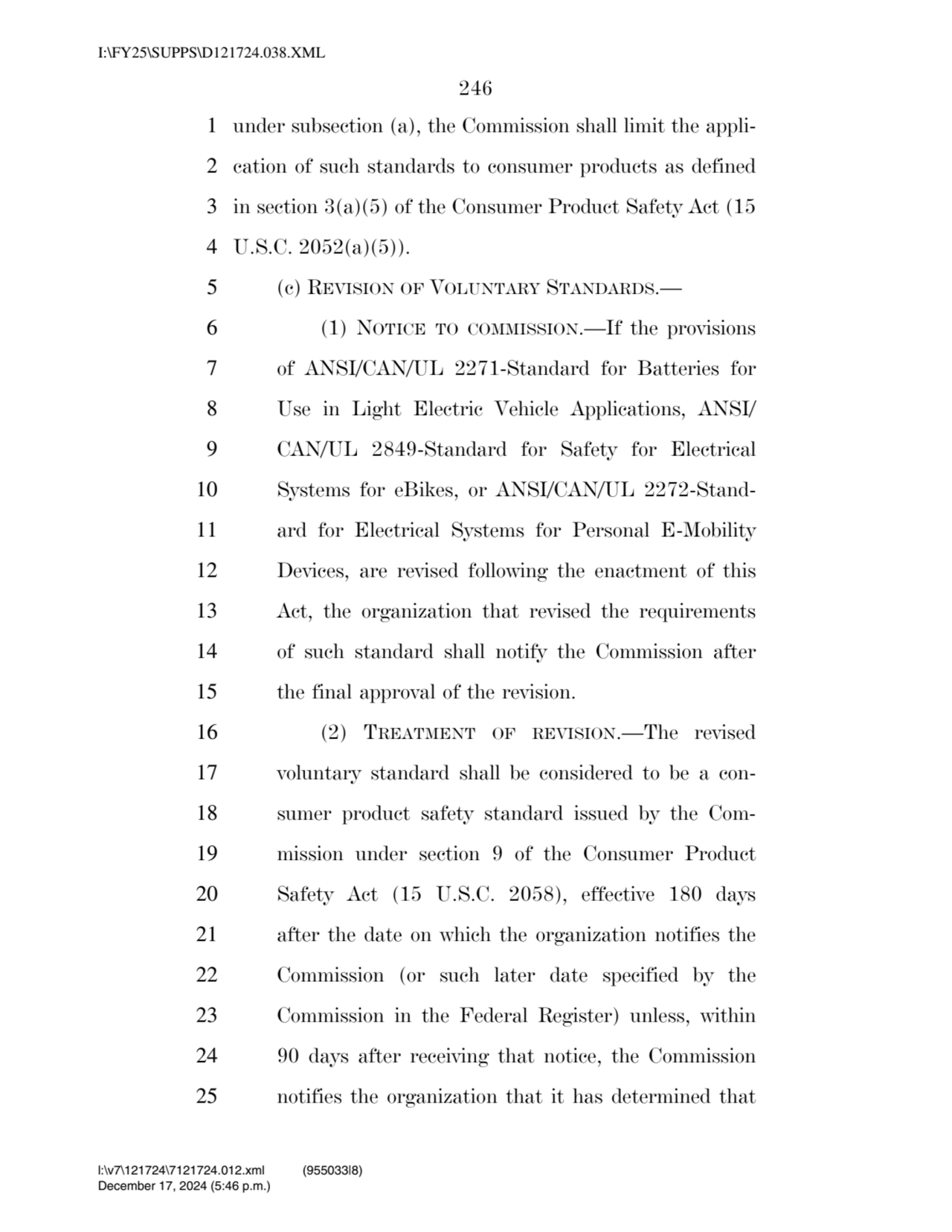 246 
1 under subsection (a), the Commission shall limit the appli2 cation of such standards to co…