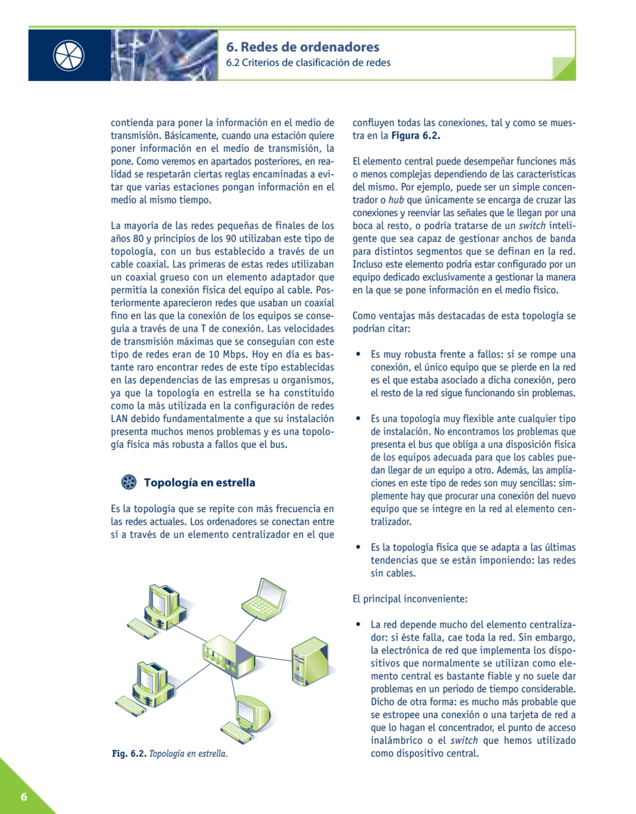 6
6. Redes de ordenadores
6.2 Criterios de clasificación de redes
contienda para poner la inform…