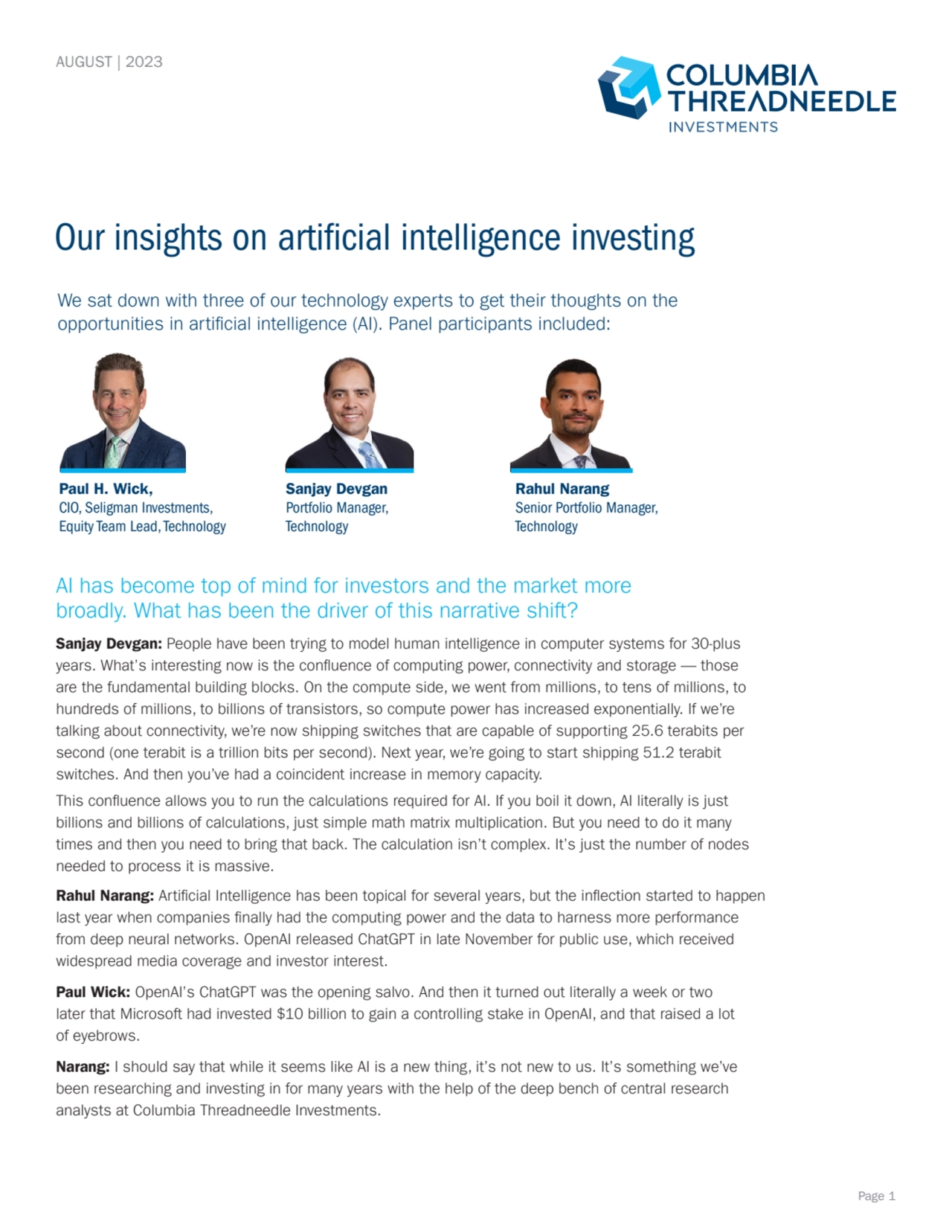 AI: Transforming Investment Strategies in AI World 