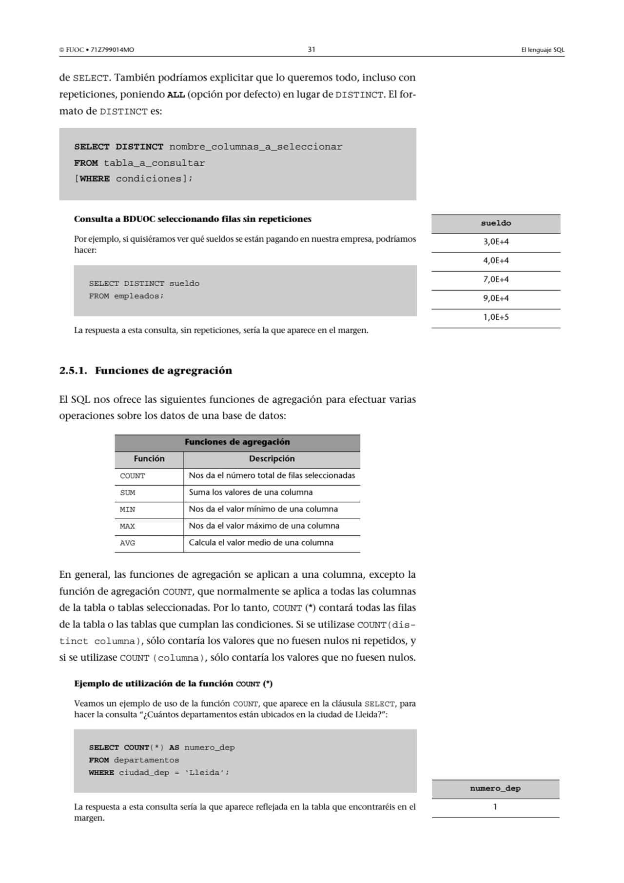  FUOC • 71Z799014MO 31 El lenguaje SQL
de SELECT. También podríamos explicitar que lo queremos to…