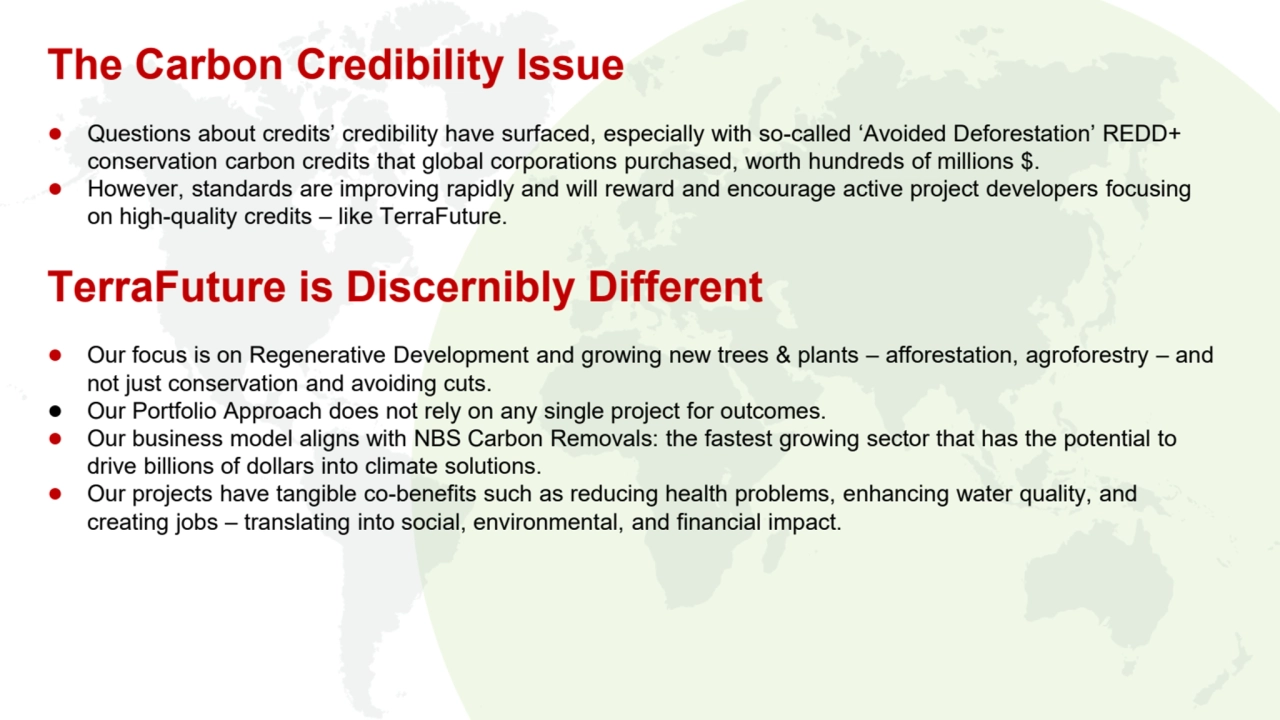 The Carbon Credibility Issue
● Questions about credits’ credibility have surfaced, especially with…