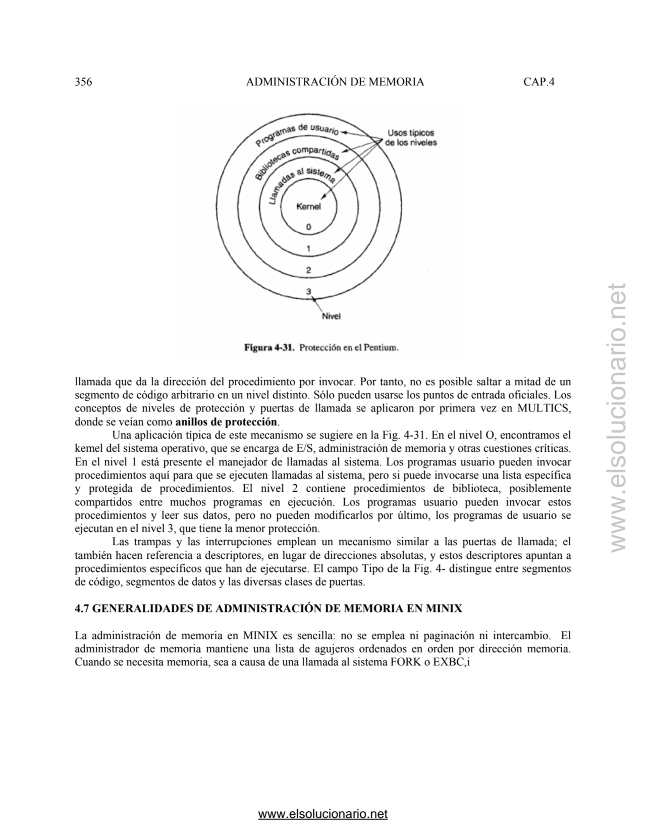 356 ADMINISTRACIÓN DE MEMORIA CAP.4 
llamada que da la dirección del procedimiento por invocar. Po…