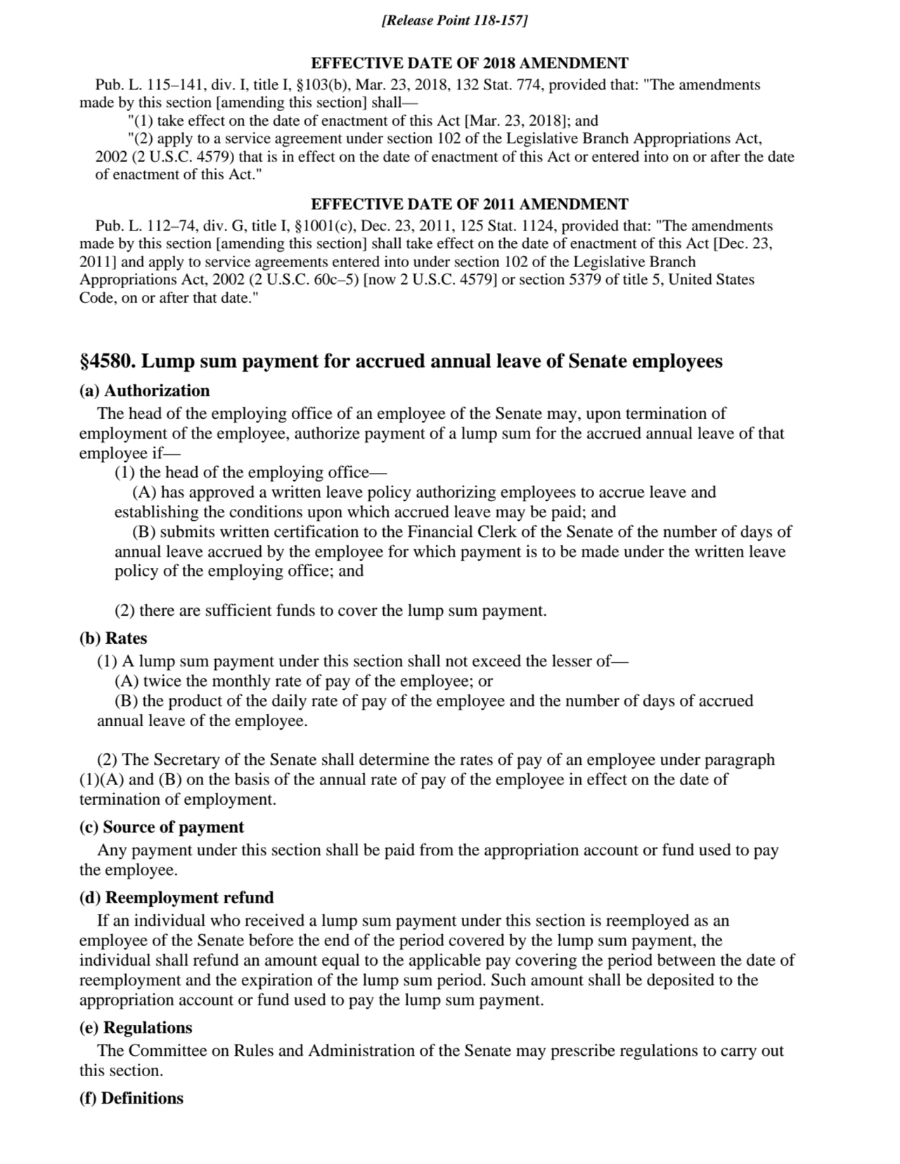 EFFECTIVE DATE OF 2018 AMENDMENT
Pub. L. 115–141, div. I, title I, §103(b), Mar. 23, 2018, 132 Sta…