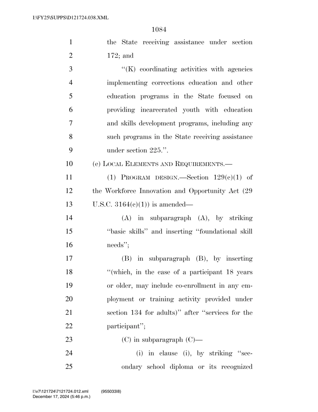 1084 
1 the State receiving assistance under section 
2 172; and 
3 ‘‘(K) coordinating activitie…