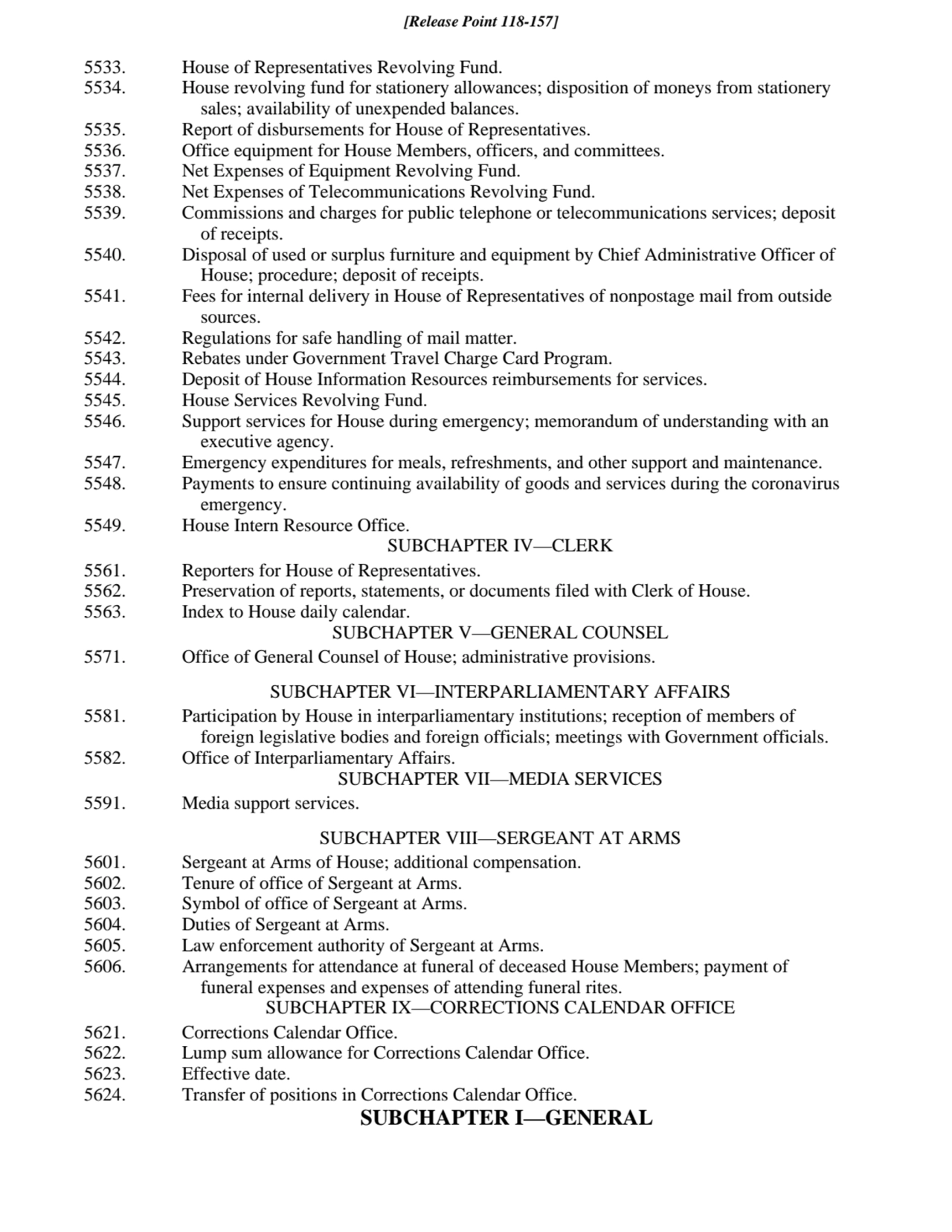 5624. Transfer of positions in Corrections Calendar Office.
5623. Effective date.
5622. Lump sum …