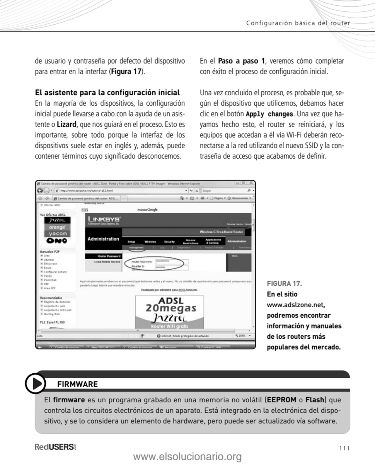 111
Configuración básica del router
de usuario y contraseña por defecto del dispositivo
para ent…