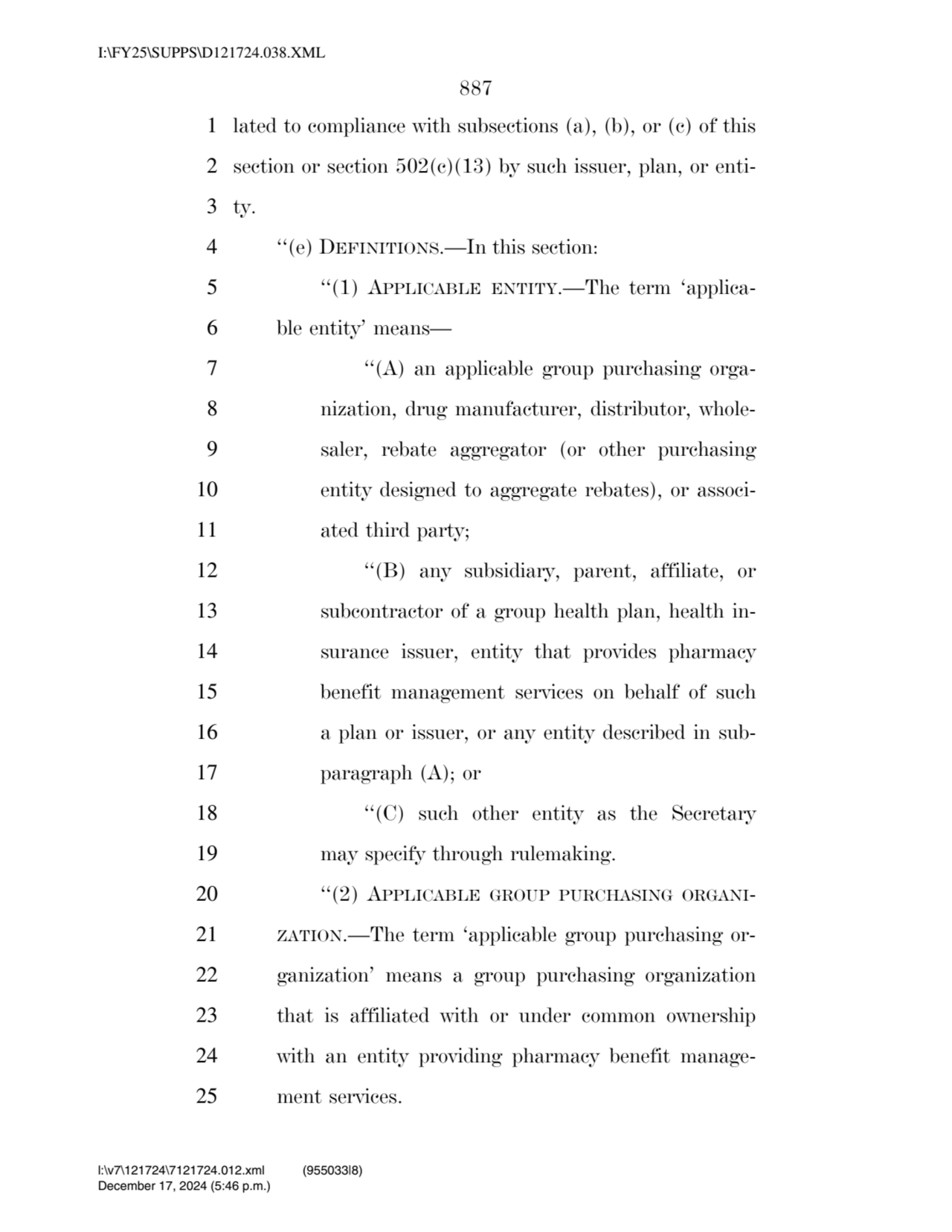 887 
1 lated to compliance with subsections (a), (b), or (c) of this 
2 section or section 502(c)…