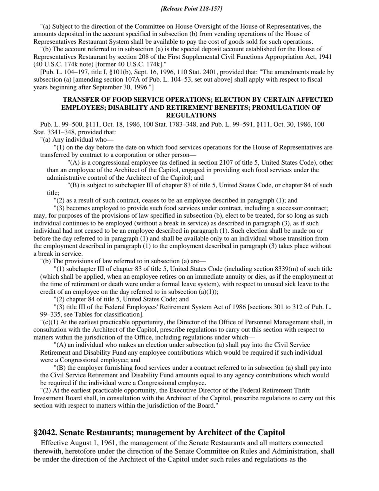 "(a) Subject to the direction of the Committee on House Oversight of the House of Representatives, …