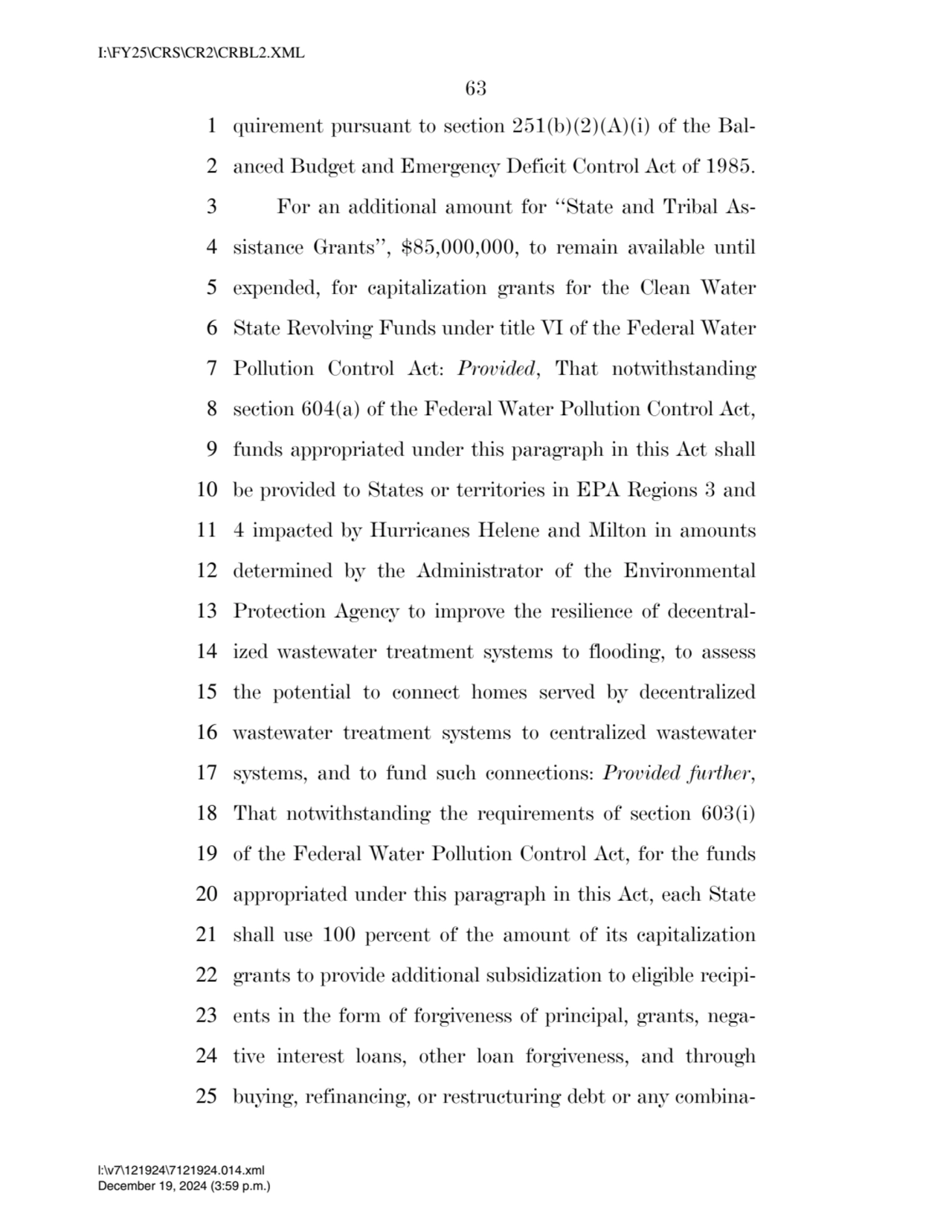 63 
1 quirement pursuant to section 251(b)(2)(A)(i) of the Bal2 anced Budget and Emergency Defici…