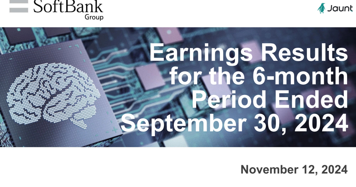 Softbank Earnings Results for the 6-month Period Ended September 30, 2024