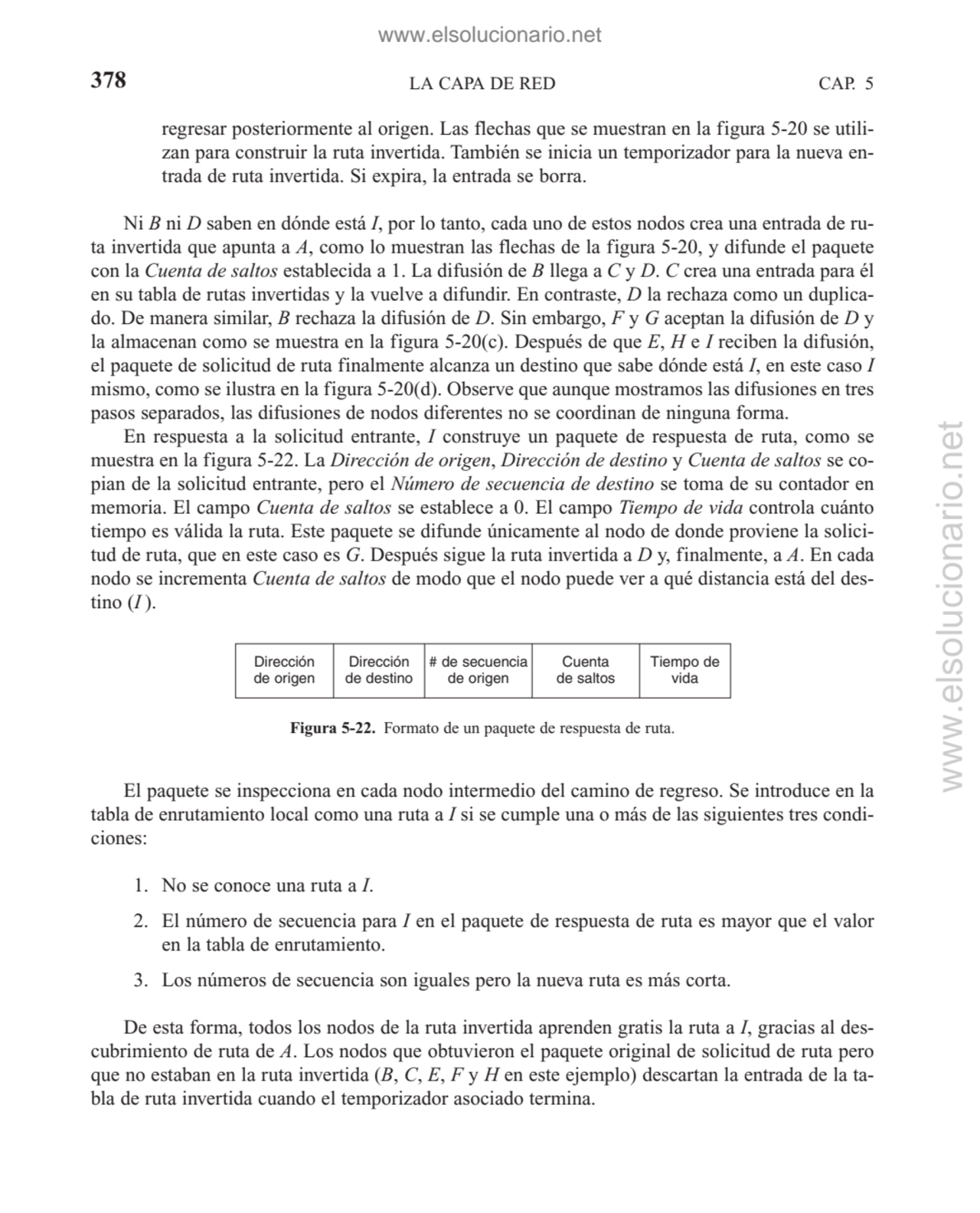 LA CAPA DE RED
regresar posteriormente al origen. Las flechas que se muestran en la figura 5-20 se…