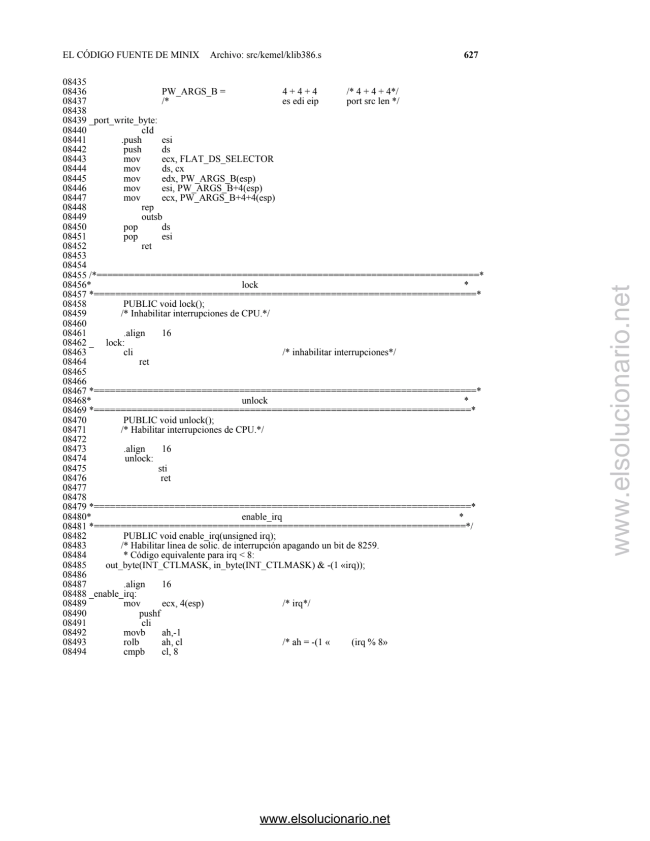 EL CÓDIGO FUENTE DE MINIX Archivo: src/kemel/klib386.s 627 
08435 
08436 PW_ARGS_B = 4 + 4 + 4 /*…