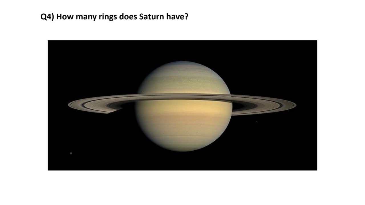 Q4) How many rings does Saturn have?