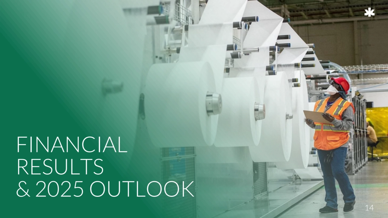 14
FINANCIAL 
RESULTS 
& 2025 OUTLOOK