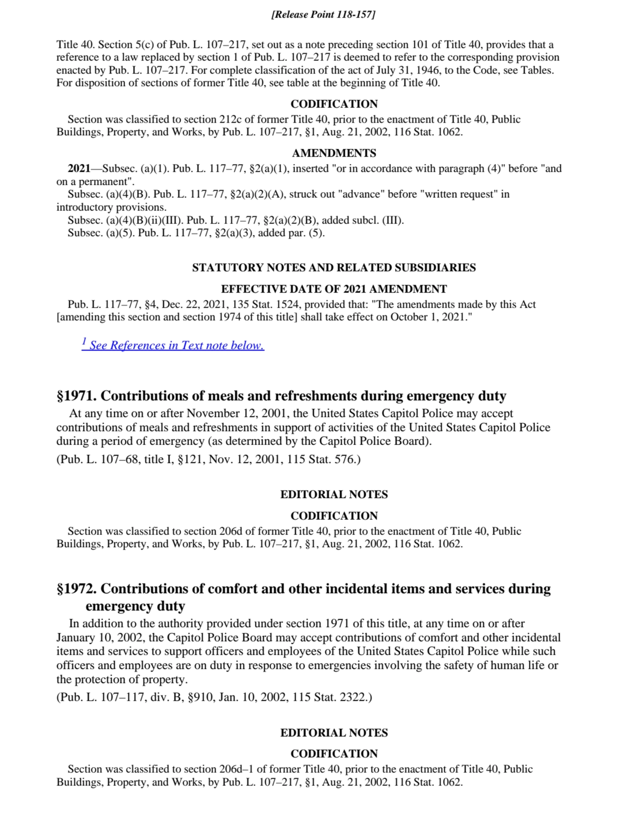 Title 40. Section 5(c) of Pub. L. 107–217, set out as a note preceding section 101 of Title 40, pro…