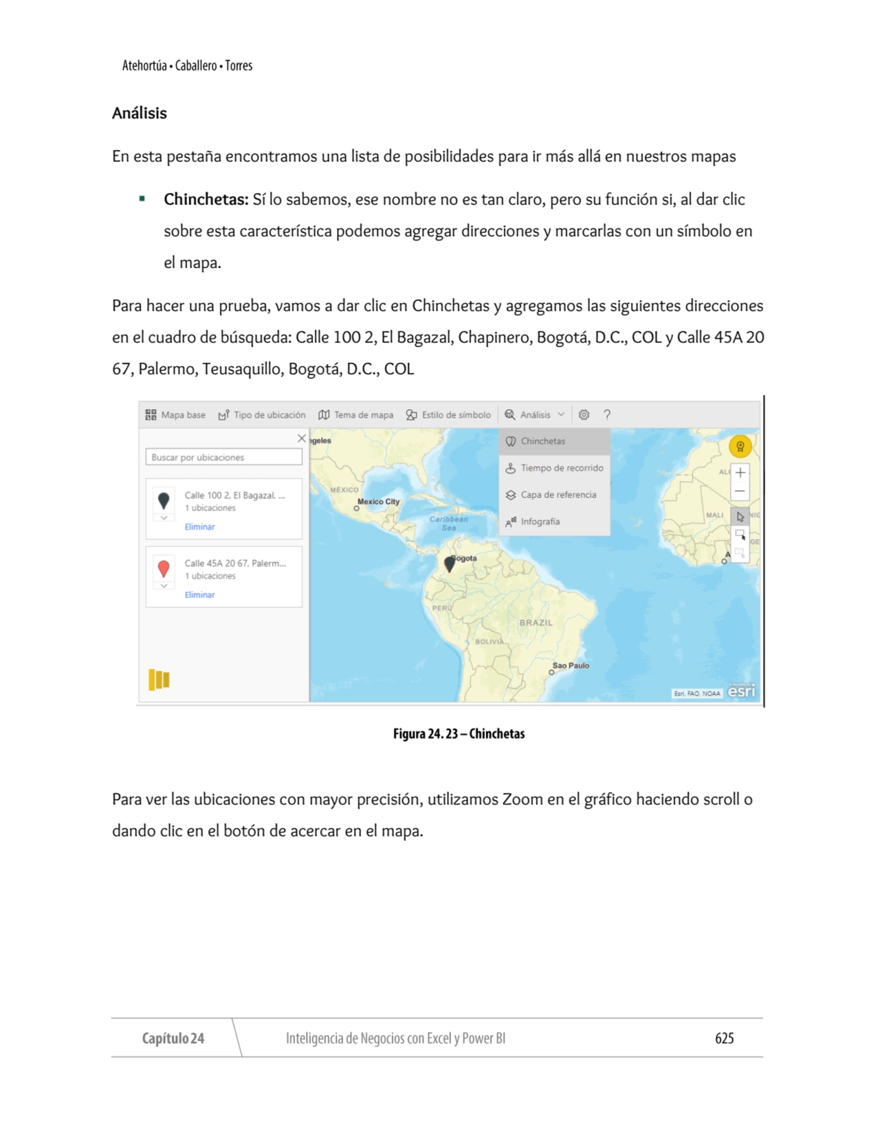 Análisis 
En esta pestaña encontramos una lista de posibilidades para ir más allá en nuestros mapa…