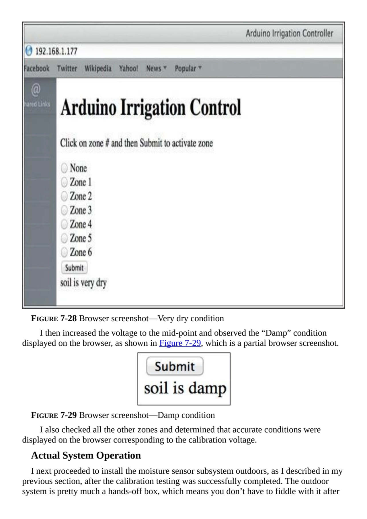 FIGURE 7-28 Browser screenshot—Very dry condition
I then increased the voltage to the mid-point an…