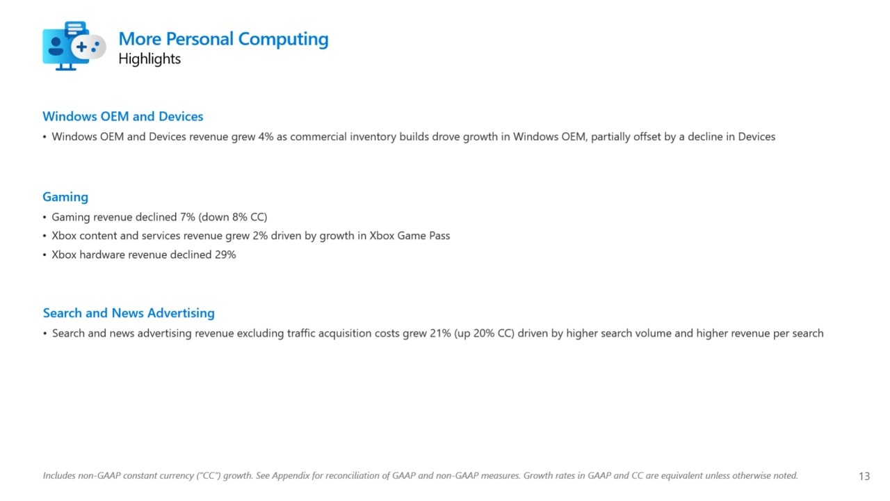 Microsoft Q2 2025 earnings presentation - Page 13