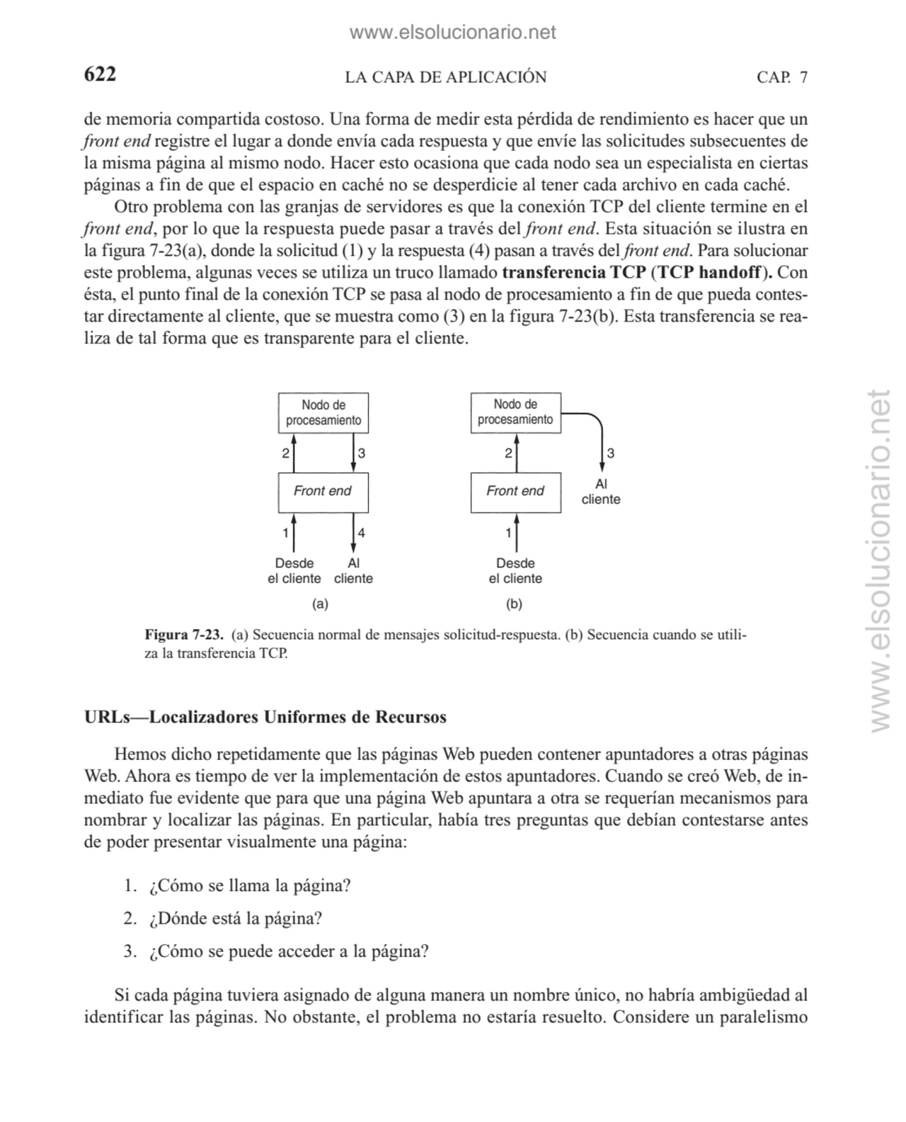LA CAPA DE APLICACIÓN
URLs—Localizadores Uniformes de Recursos
Hemos dicho repetidamente que las …