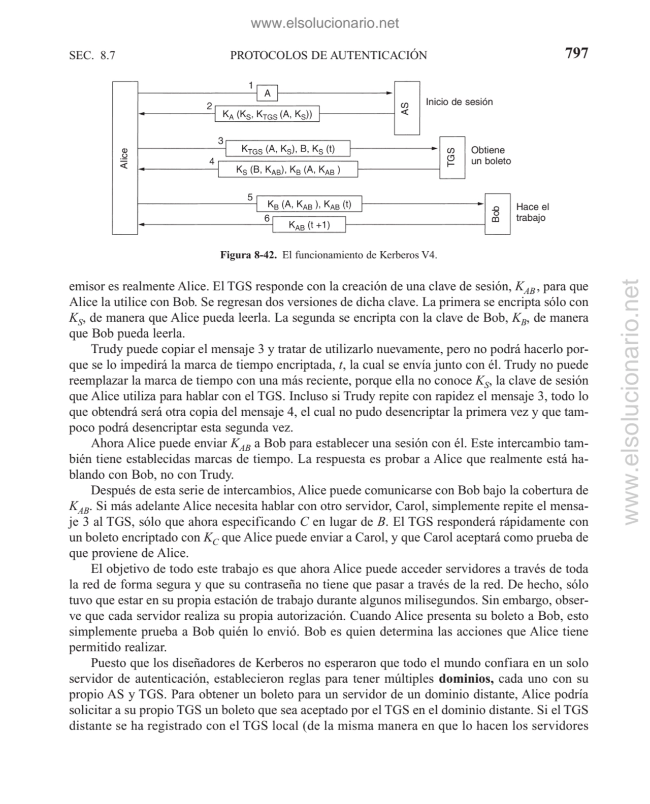 PROTOCOLOS DE AUTENTICACIÓN
emisor es realmente Alice. El TGS responde con la creación de una clav…
