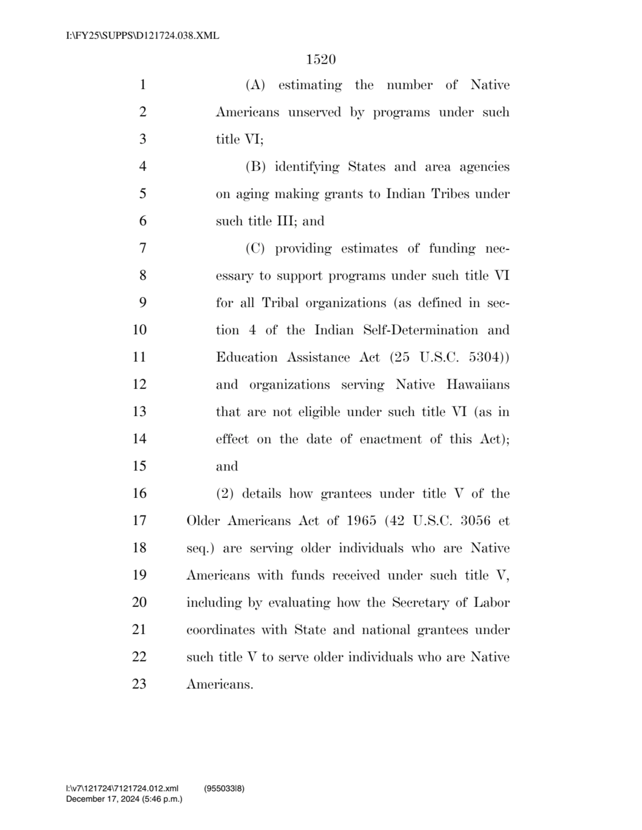 1520 
1 (A) estimating the number of Native 
2 Americans unserved by programs under such 
3 titl…