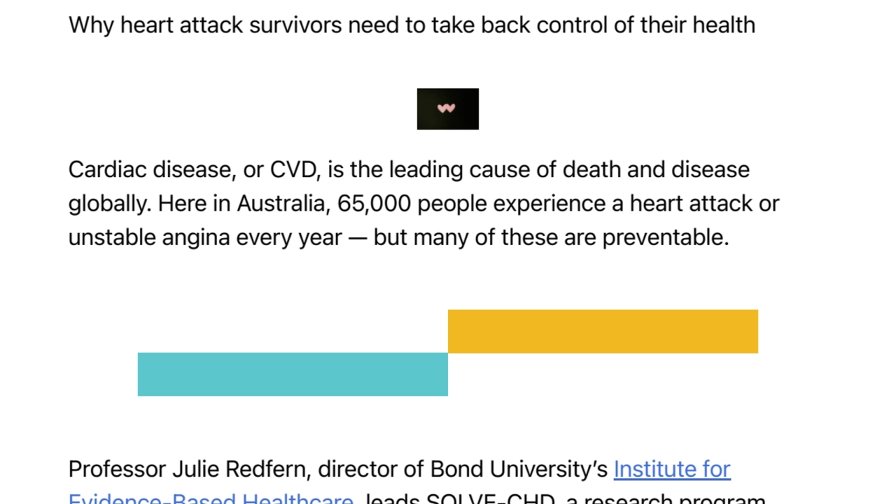 Why heart attack survivors need to take back control of their health | Bond University | Gold Coast, Queensland, Australia