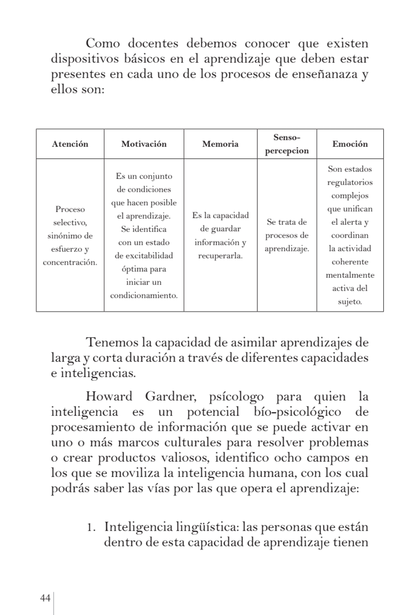 44 
Como docentes debemos conocer que existen 
dispositivos básicos en el aprendizaje que deben e…