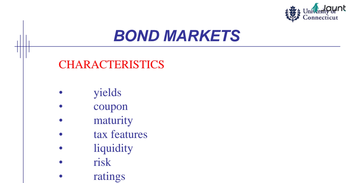 BOND MARKETS CHARACTERISTICS