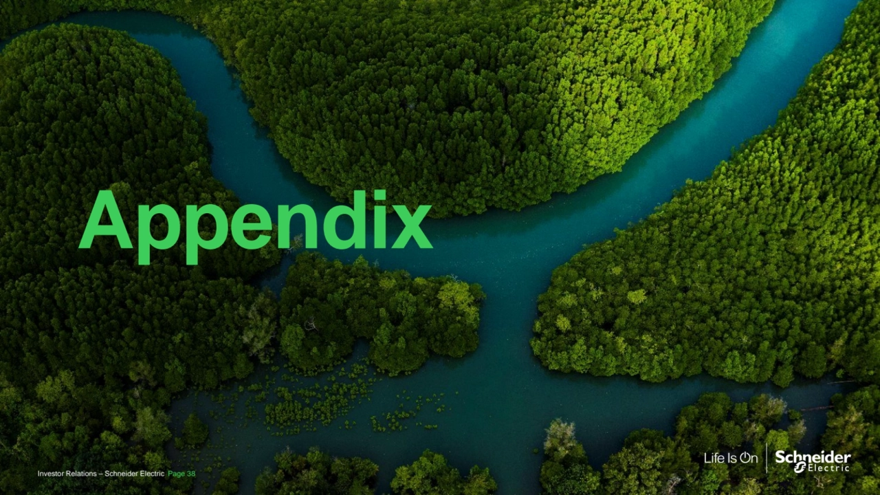 Appendix
Investor Relations – Schneider Electric Page 38