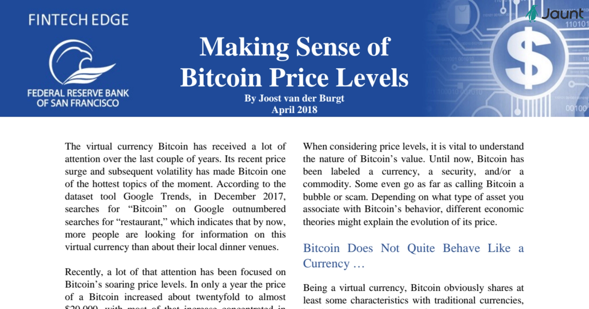 Making Sense of Bitcoin Price Levels