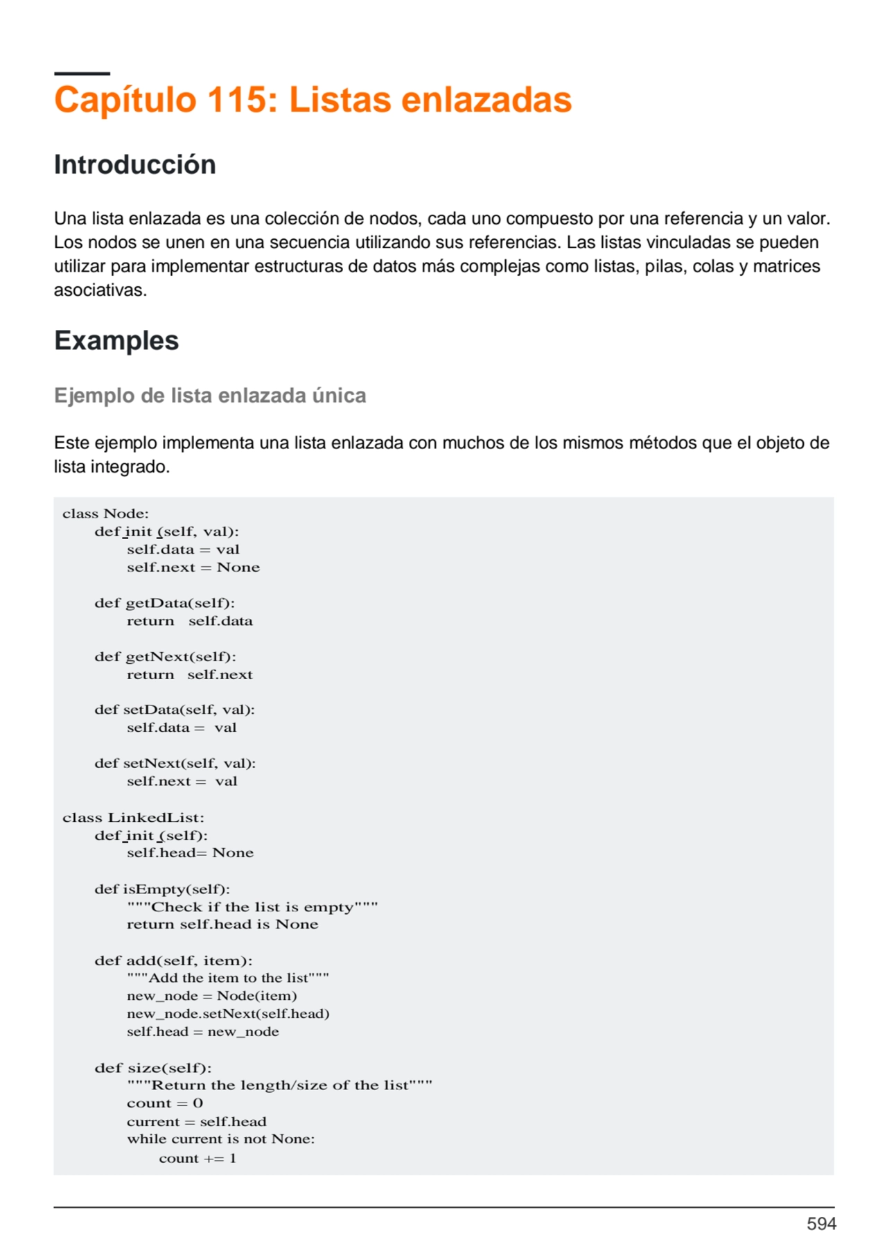 594
class Node:
def init (self, val): 
self.data = val 
self.next = None
def getData(self): 
…