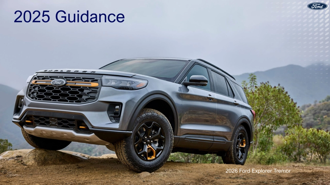 2025 Guidance
2026 Ford Explorer Tremor