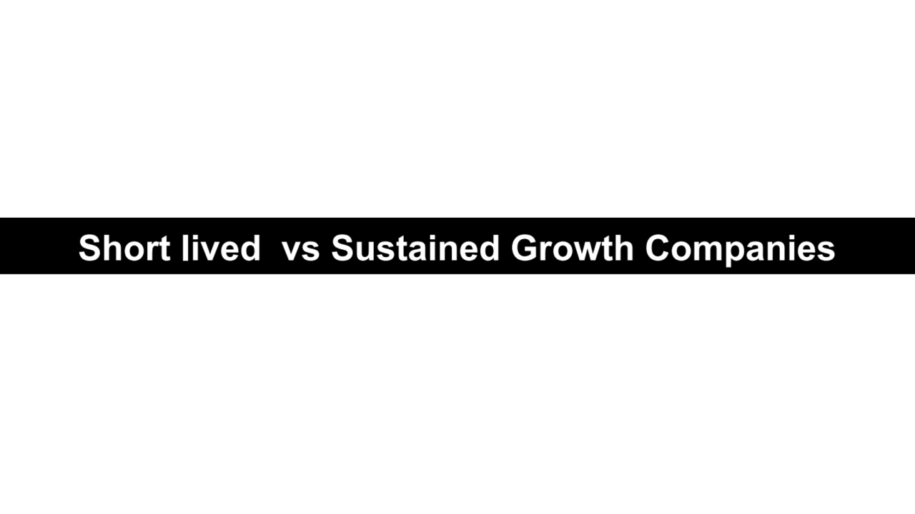 Short lived vs Sustained Growth Companies