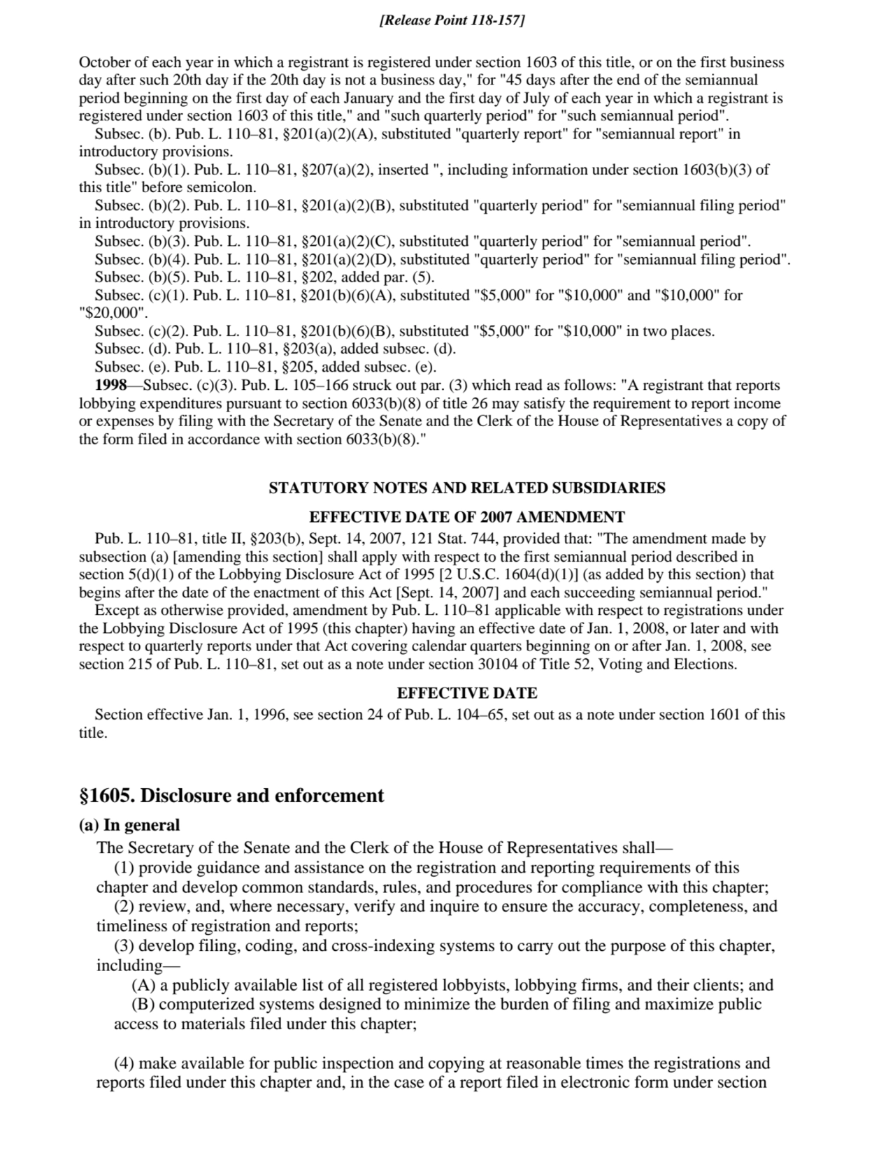 October of each year in which a registrant is registered under section 1603 of this title, or on th…