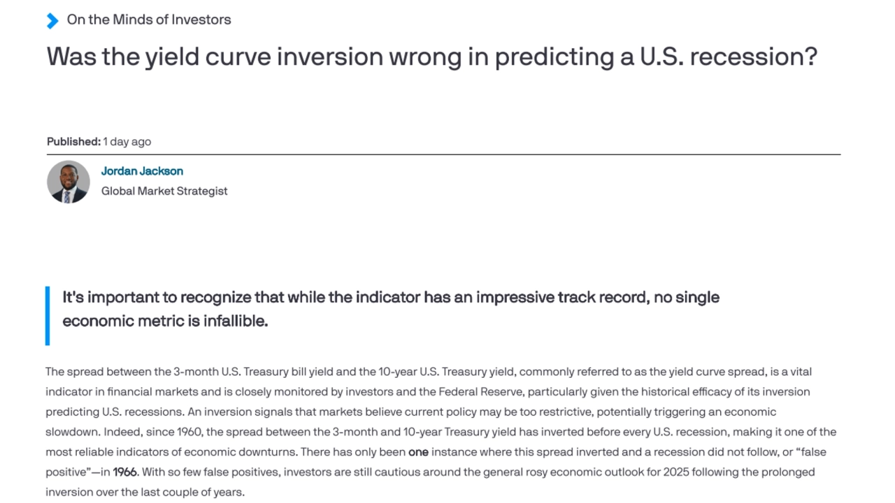 Was The Yield Curve Inversion Wrong In Predicting A U.S. Recession    J.P. Morgan Asset Management