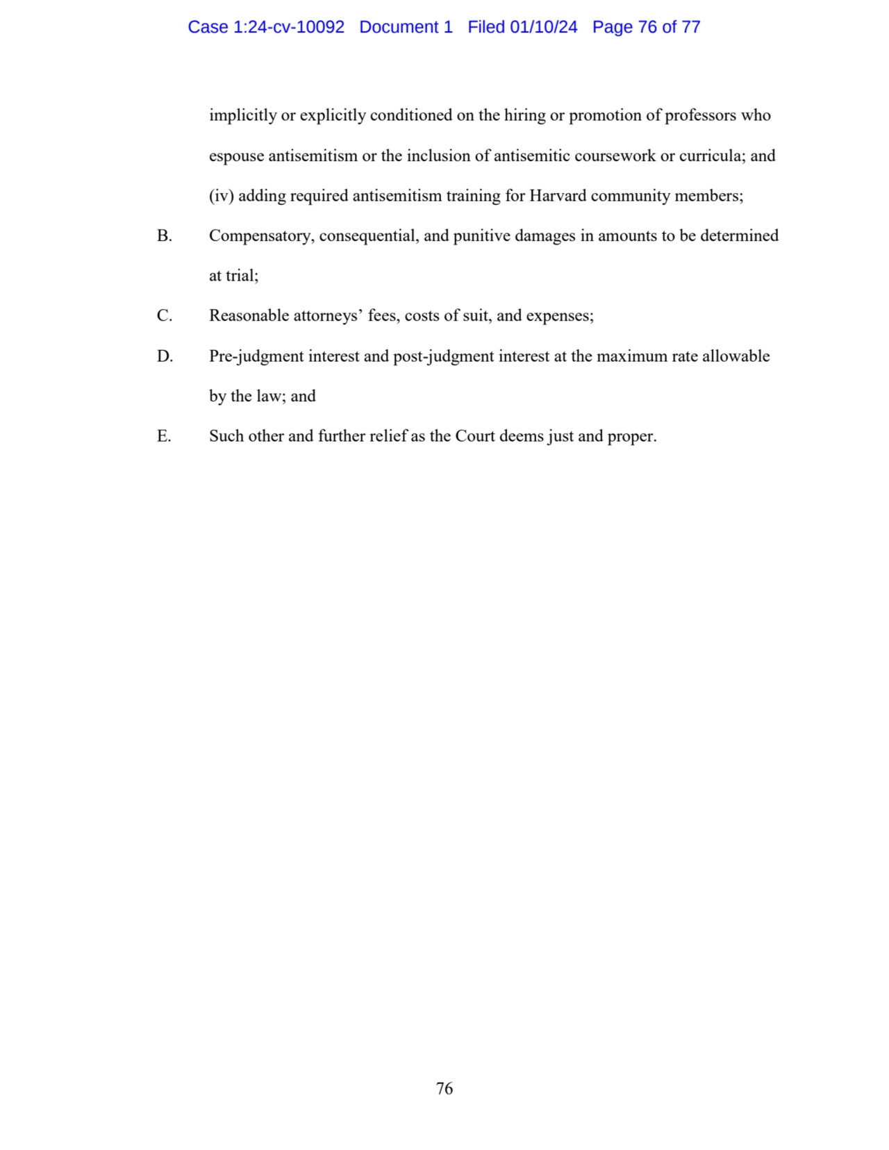 76 
implicitly or explicitly conditioned on the hiring or promotion of professors who 
espouse an…