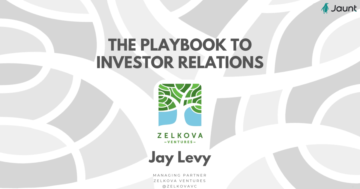 The Playbook to Investor Relations