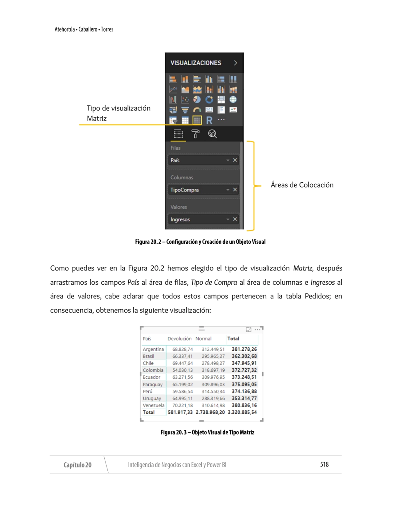 Como puedes ver en la Figura 20.2 hemos elegido el tipo de visualización Matriz, después 
arrastra…