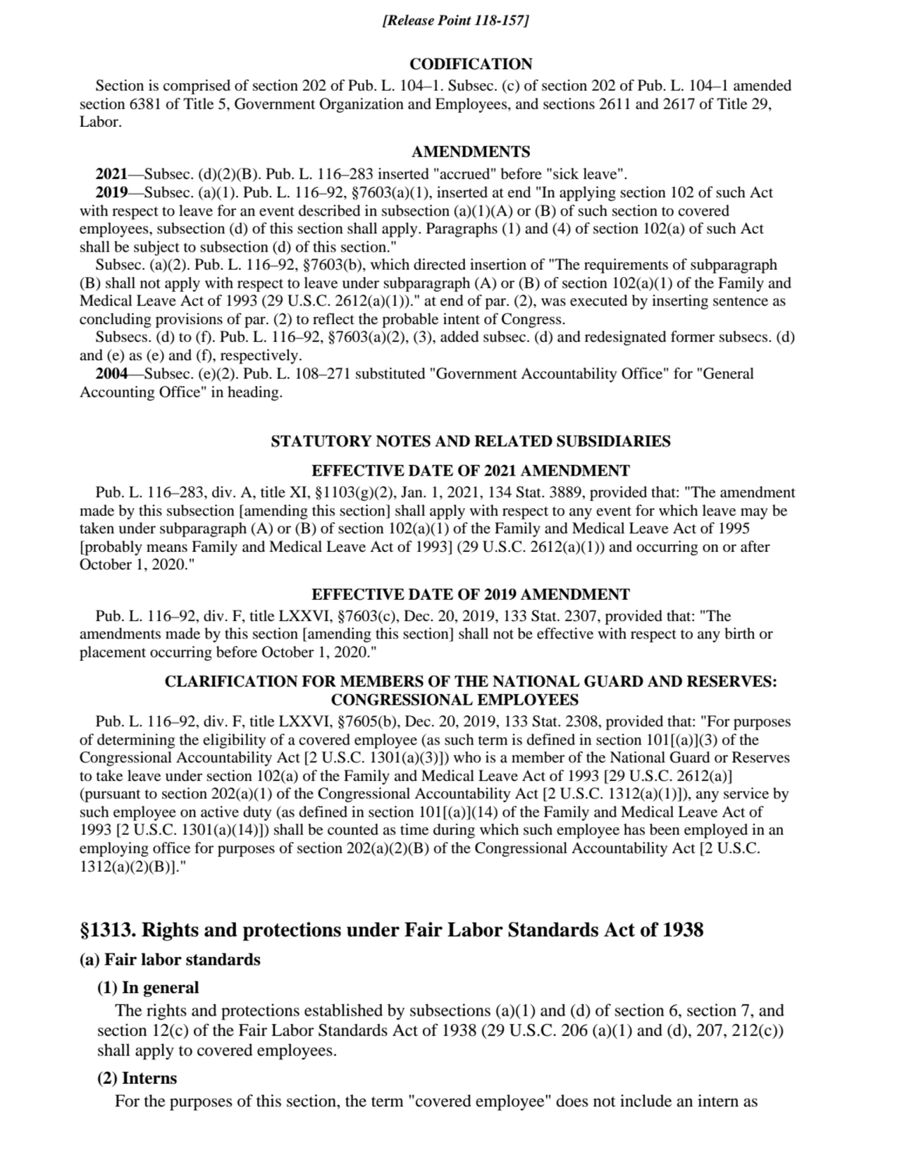 CODIFICATION
Section is comprised of section 202 of Pub. L. 104–1. Subsec. (c) of section 202 of P…