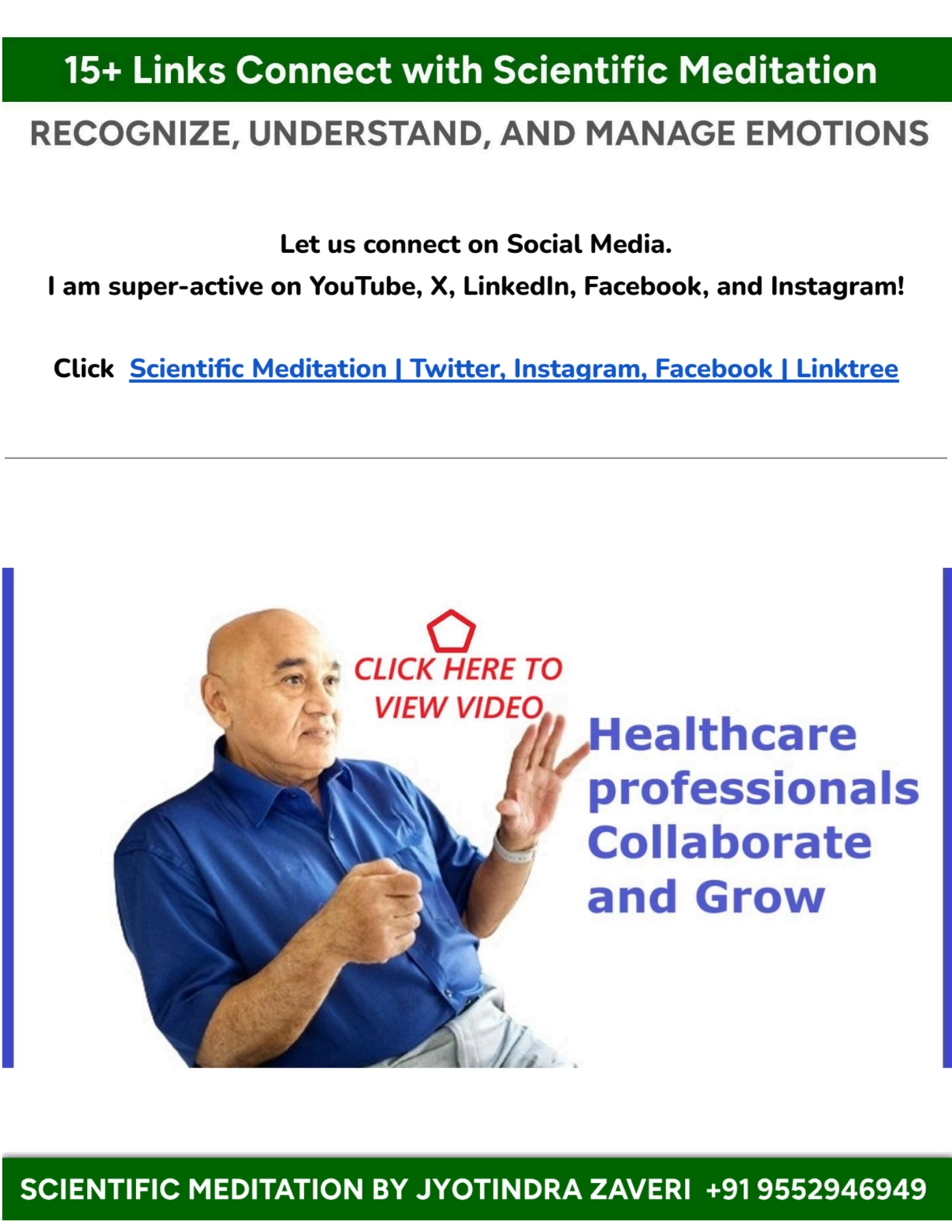 Let us connect on Social Media.
I am super-active on YouTube, X, LinkedIn, Facebook, and Instagram!
Click Scientific Meditation | Twitter, Instagram, Facebook | Linktree