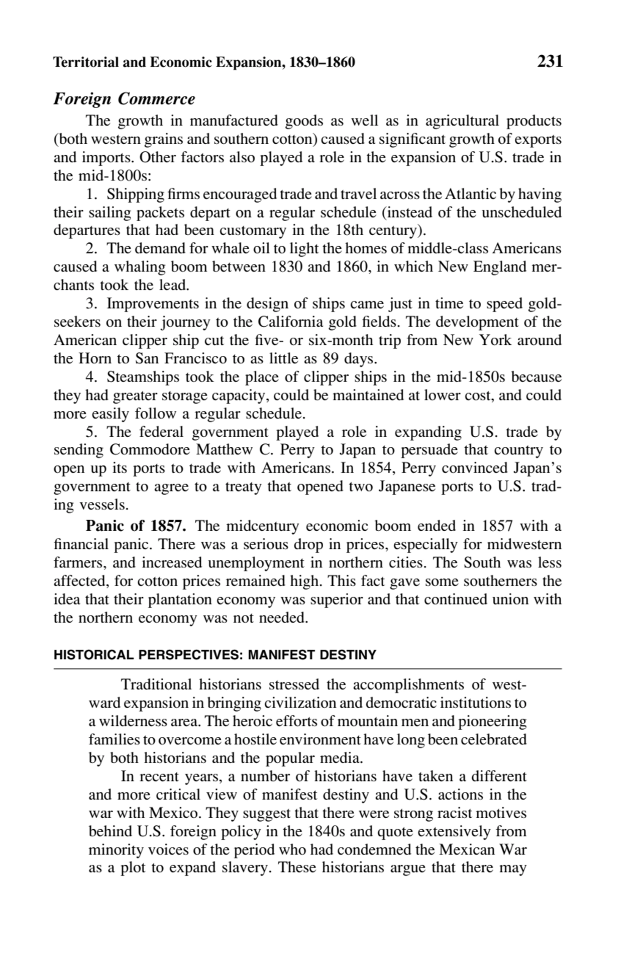 Territorial and Economic Expansion, 1830–1860 231
Foreign Commerce
The growth in manufactured goo…